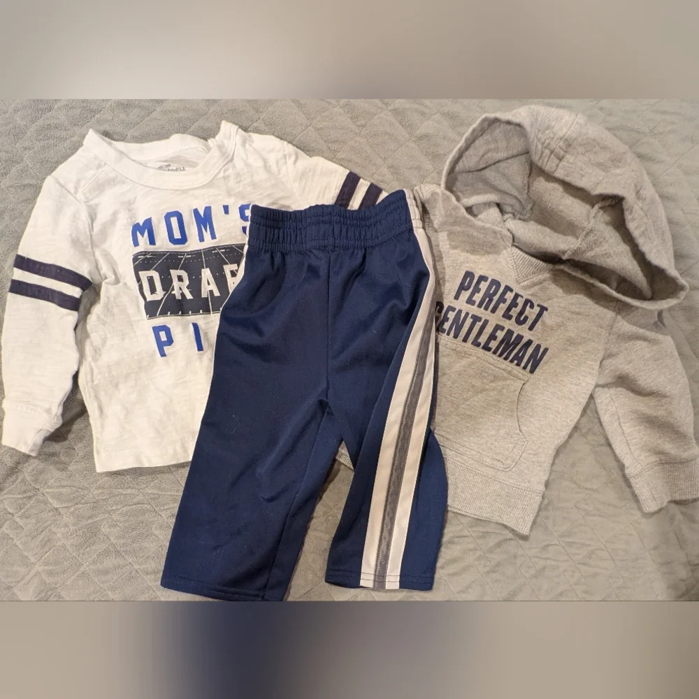12M Navy Blue Kids Athletic Pants Outfit